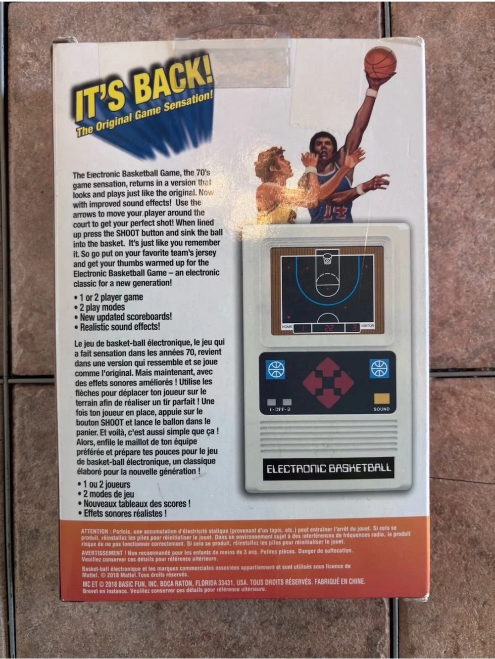 Mattel Electronic Basketball Handheld Electronic Game